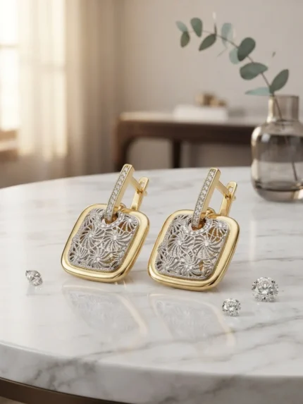 DANTEL DESENLİ KÜPE
